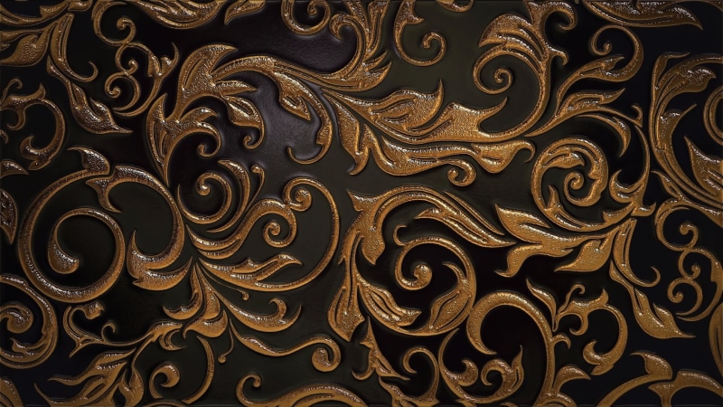 matte glitter, gilding, thread, metal, ornament, texture, casting, background, painting, 1080P