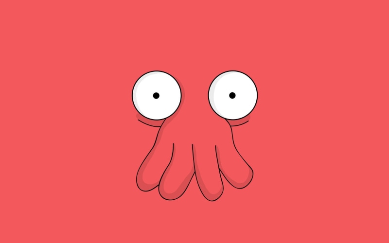 Futurama, Zoidberg, 1080P, minimalism