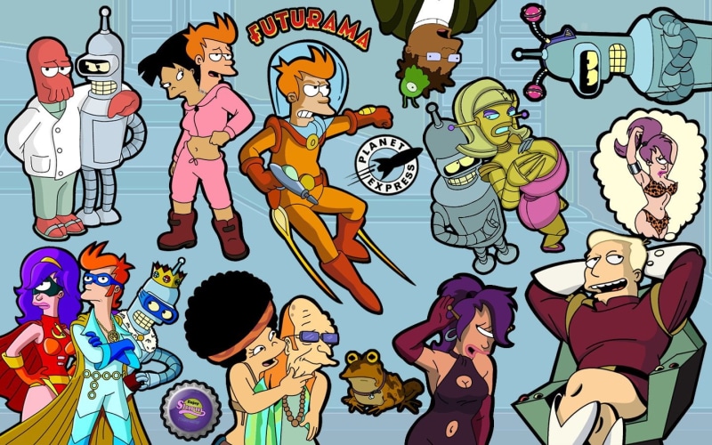 Zapp Brannigan, Futurama, Hermes Conrad, Leela (Futurama), Fry (Futurama), Bender (Futurama), Zoidberg (Futurama), Professor Farnsworth, 720P, Amy Wong