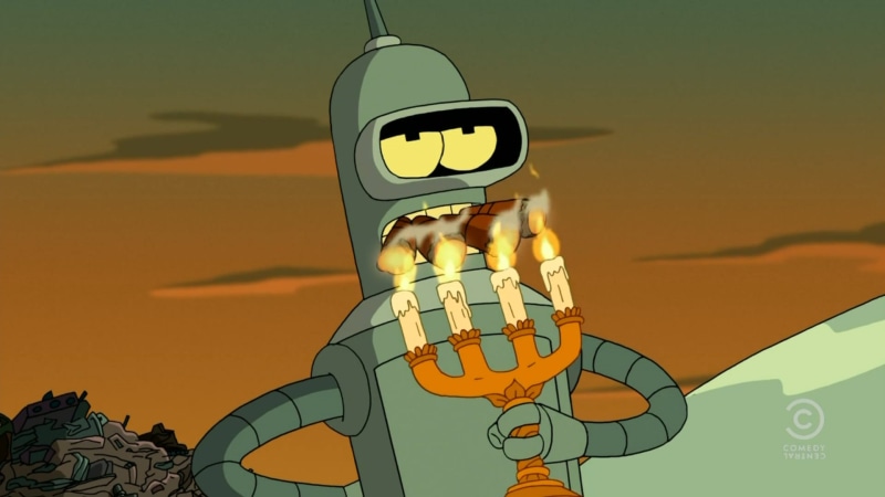 cartoon, human representation, sky, simpsons, lifestyles, no people, sunlight, transportation, clear sky, Bender, Futurama, candelabra, male likeness