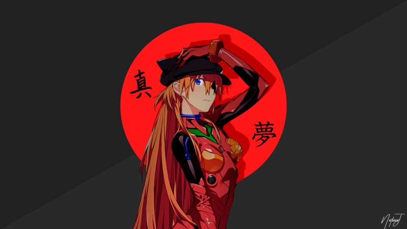 anime girls, red, Evangelion Anima, evangelion: 2.0, Asuka Langley Soryu, 1080P, kanji, anime
