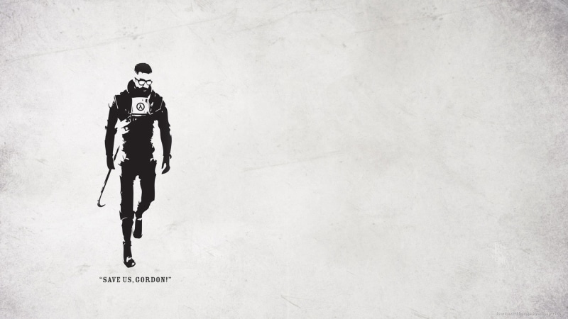 1080P, day, exercising, video games, Gordon man, rear view, one person, healthy lifestyle, men, sport, Half-Life, on the move, copy space, effort, Half-Life 2