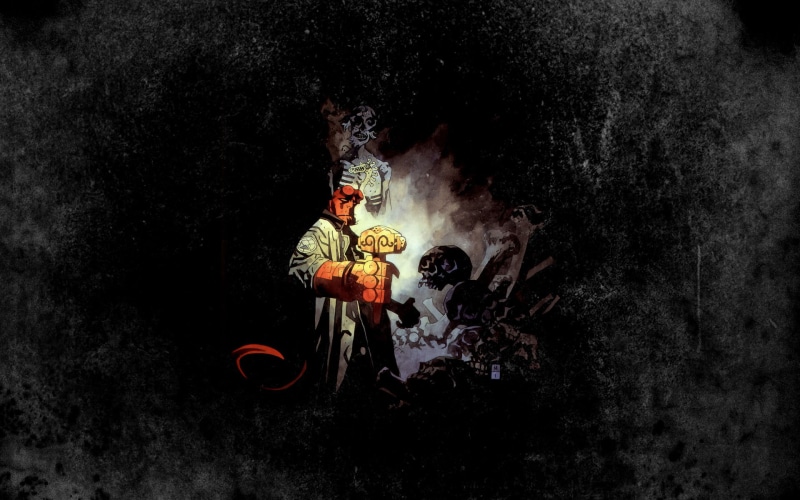 black, cartoon/comic, hd, hellboy, 1080P