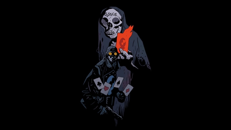 cartoon/comic, hellboy, black, 1080P, johnson, lobster, hd