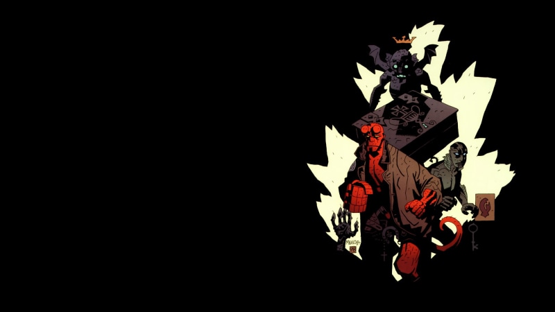 1080P, black, cartoon/comic, hd, hellboy