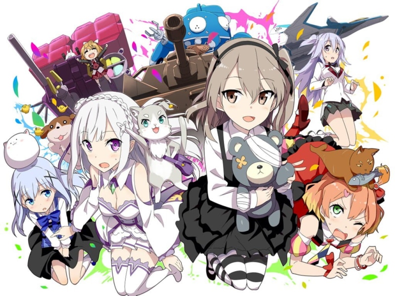 girls, Puck (Re:Zero), Macross Delta, Ghost in the Shell, women, Mobile Suit Gundam 0083: Stardust Memory, Macross, large group of objects, halloween, disguise