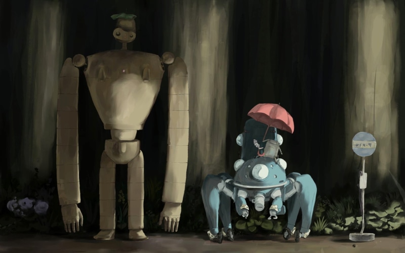 Tachikoma, 720P, My Neighbor Totoro, Crossover, Ghost In The Shell, Castle In The Sky