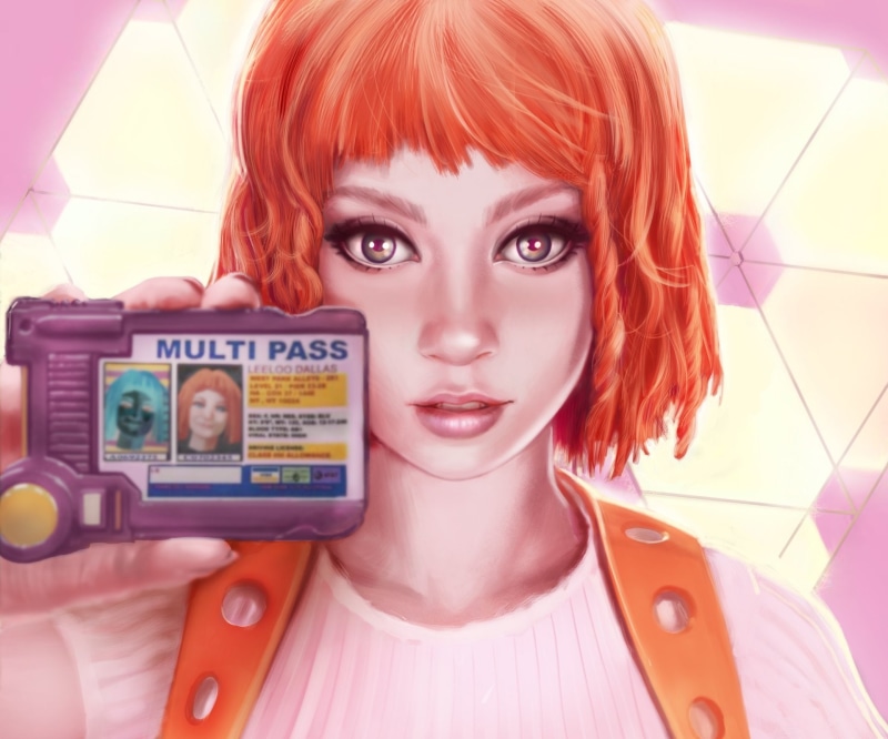 Face, Girl, Leeloo (The Fifth Element), Red Hair, The Fifth Element , Movie, 1080P, The Fifth Element