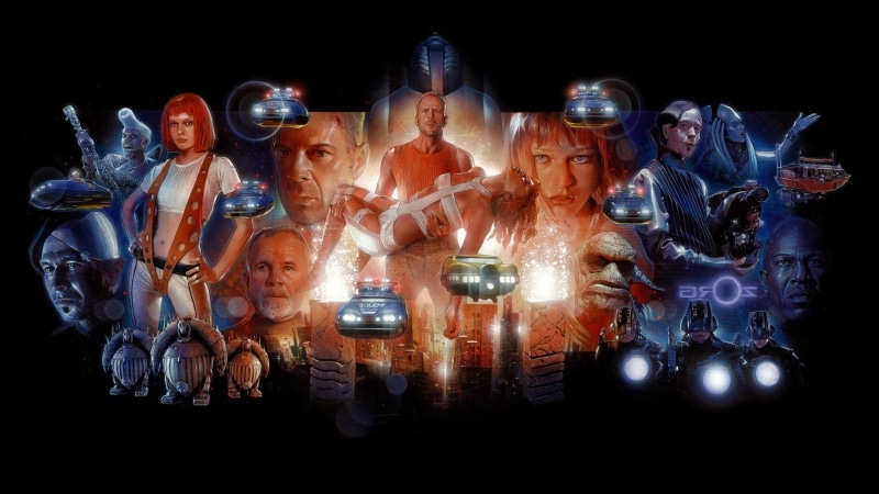 The Fifth Element, Bruce Willis, 1080P, Milla Jovovich , sculpture, Leeloo, black background, variation, illuminated, science fiction, technology, indoors