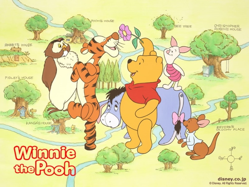 alice, entertainment, hd, bambi, daisy, art, clara, Chip, pooh, disney, map, friends, 480P, winnie, dale