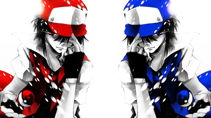 blue, pokemon, ash, anime, 1920x1080, 1080P, red, ketchum
