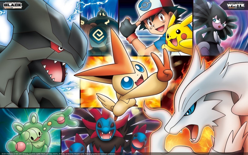 pokemon, zekrom, 1080P, victini, reshiram, ketchum, pikachu, ash