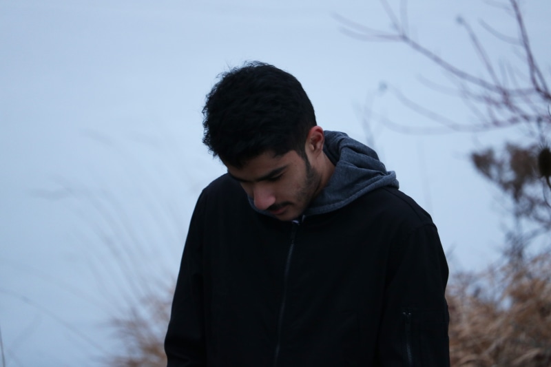 young men, canada, clothing, water, ash, looking, pond, pokemon, young adult, trees, ketchum, cold temperature, land, outdoors, frozen, ice, winter, waist up