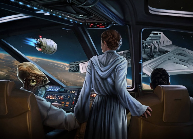 science fiction, Admiral Ackbar, Princess Leia, 1080P, Star Wars, Leia Organa