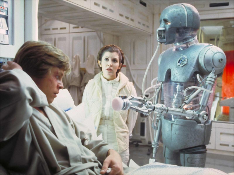 Star Wars, Mark Hamill, Princess Leia, Star Wars Episode V: The Empire Strikes Back, 720P, Luke Skywalker, 2-1B surgical droid, Leia Organa, Carrie Fisher