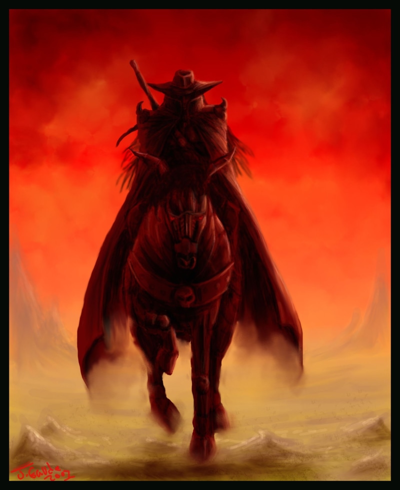 Vampire Hunter D, Damphir, artwork, fantasy art, 1080P