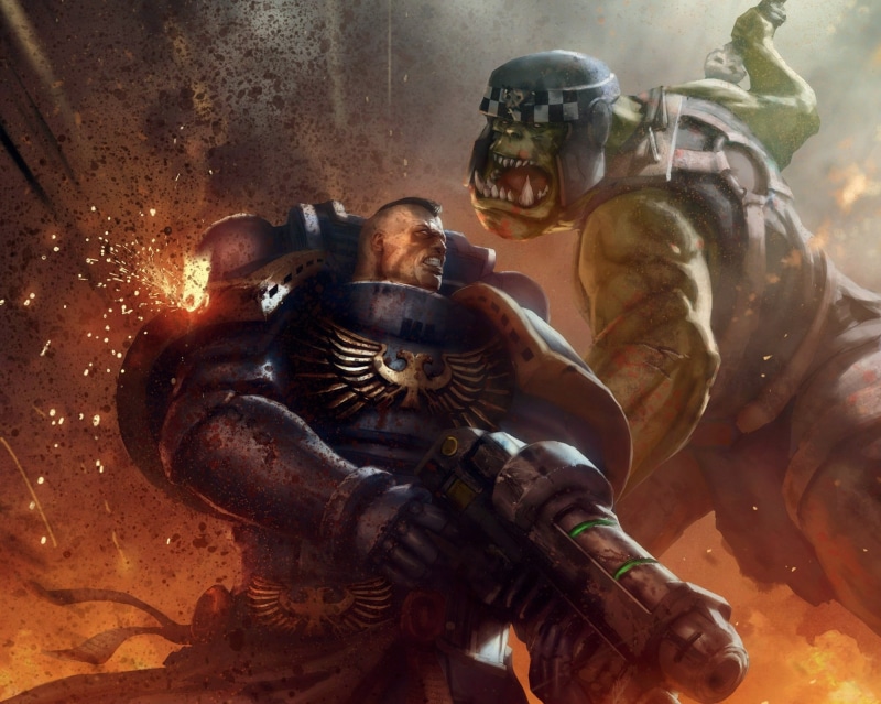 1080P, Warhammer 40k, people, Warhammer 40000, vertebrate, young men, animals in captivity, water, nature, group of people, art and craft, warhammer, indoors