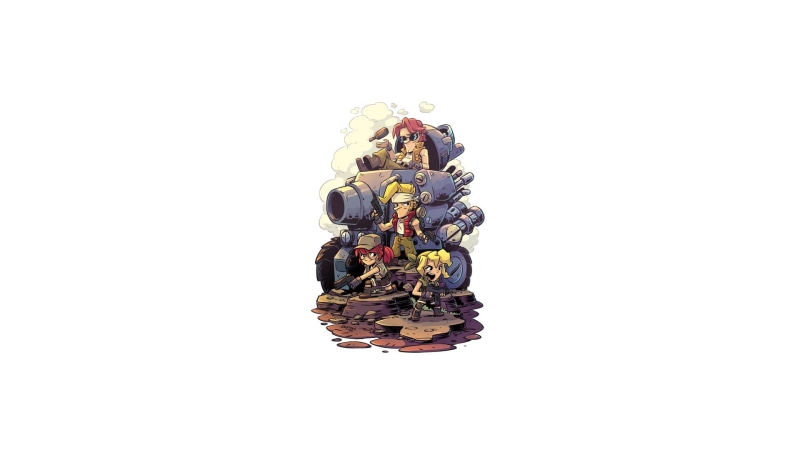 artwork, Derek Laufman, video games, 1080P, simple background, white background, Metal Slug