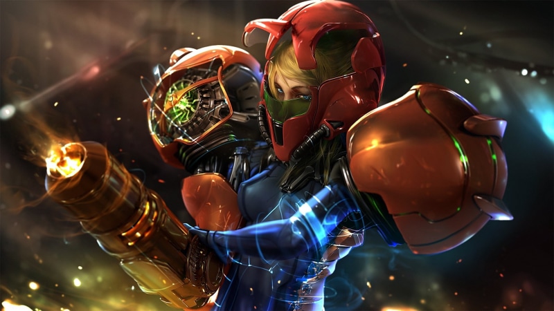 Samus Aran, Metroid, power armor, Club Nintendo, 1080P