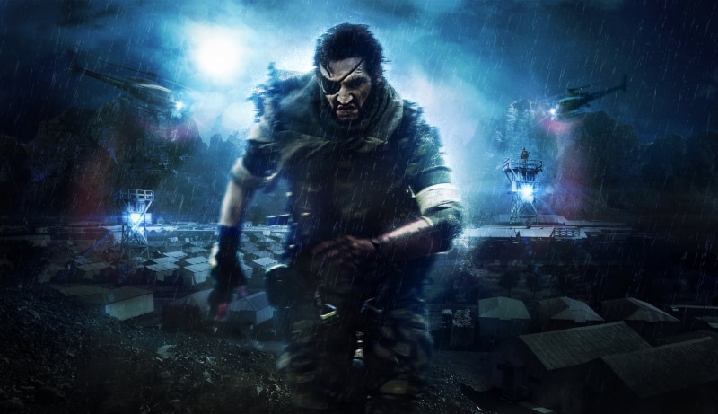 big boss, bizarre, cosplay, mgs, one Person, spooky, front view, performance, night, Metal Gear Solid V: Ground Zeroes, metal, evil, crime, fear, people