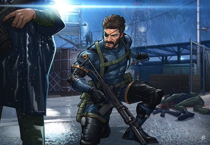 adult, occupation, young adult, rifle, mid adult men, John, patrick brown, Jack, three quarter length, technology, game, man, black, casual clothing, konami
