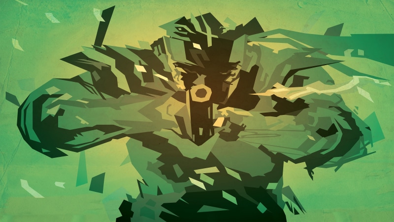 paper, green color, creativity, Metal Gear Solid , gun, animal, plant part, fashion, indoors, holding, art and craft, nature, man, video games, leaf, wall - building feature