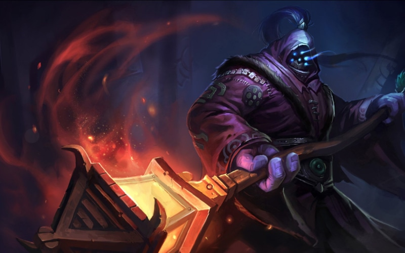 legends, statue, one person, occupation, skill, men, creativity, Video Game, 1080P, burning, art and craft, night, League Of Legends, glowing