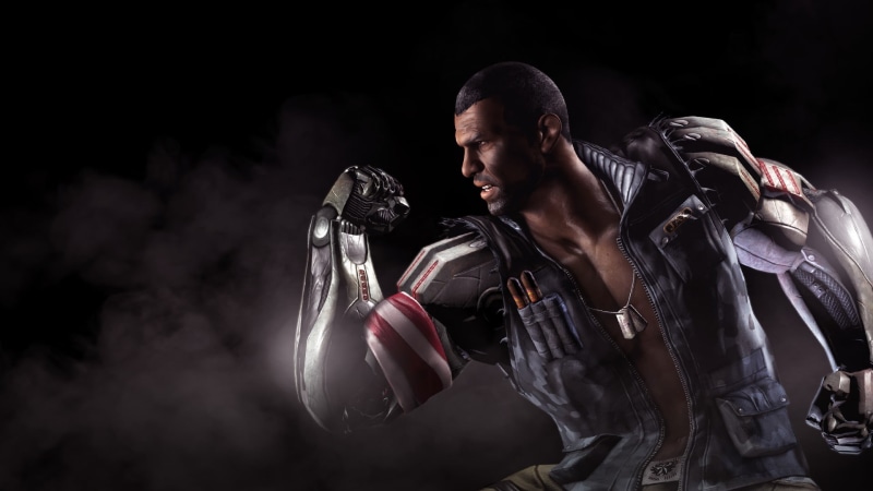 Mortal Kombat X, sport, leather, PC gaming, competition, studio shot, determination, waist up, young men, clothing, adult, one person, Dog Tags, sportsman