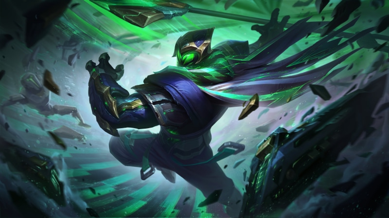 Jax (League of Legends), 4K, 4K, Riot Games, green, Jax, League of Legends