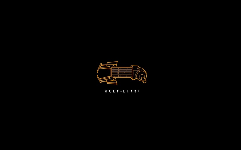logo, 2K, art, gravity gun, half-life 2