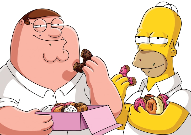 Homer, donuts, family guy, fat, 1080P, the simpsons, Matt Groening, Peter Griffin
