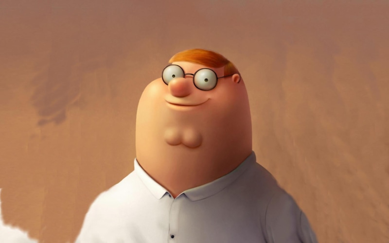human representation, portrait, men, adult, headshot, standing, fun, one person, Family Guy, Peter Griffin, humor, contemplation, american, guy, human body part