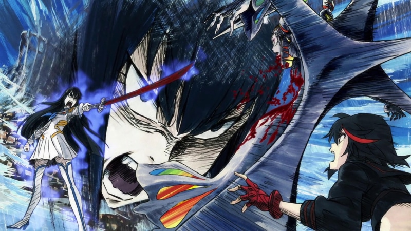 adult, scarf, textile, representation, Kill la Kill, 4K, women, art and craft, outdoors, day, Kiryuin Satsuki, lifestyles, Matoi Ryuuko, multi colored