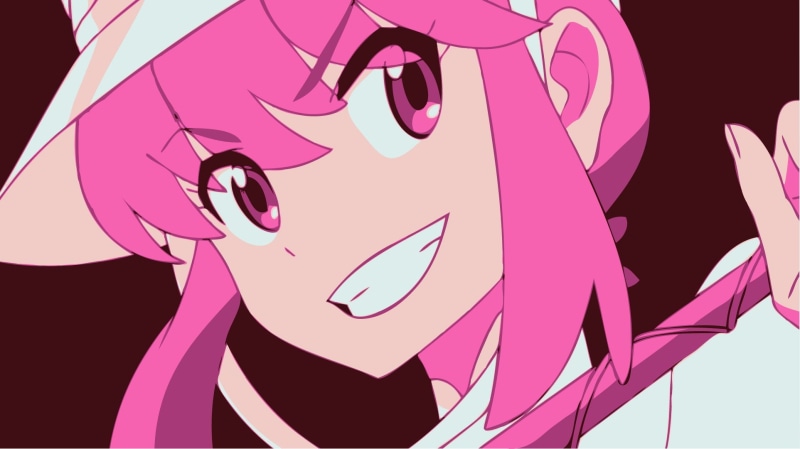 creativity, purple, Kill la Kill, human representation, indoors, 1080P, wall - building feature, art and craft, communication, close-up, no people, pink color