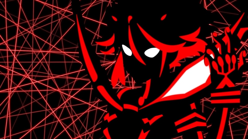 Kill la Kill, arts culture and entertainment, outdoors, lighting equipment, red, representation, backgrounds, illuminated, pattern, glowing, no people