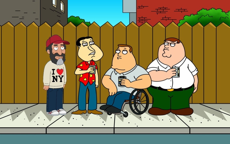 boys, Family Guy, women, people, childhood, child, fun, cartoon, food, males, adult, Peter Griffin, mammal, offspring, TV Show, two people, food and drink