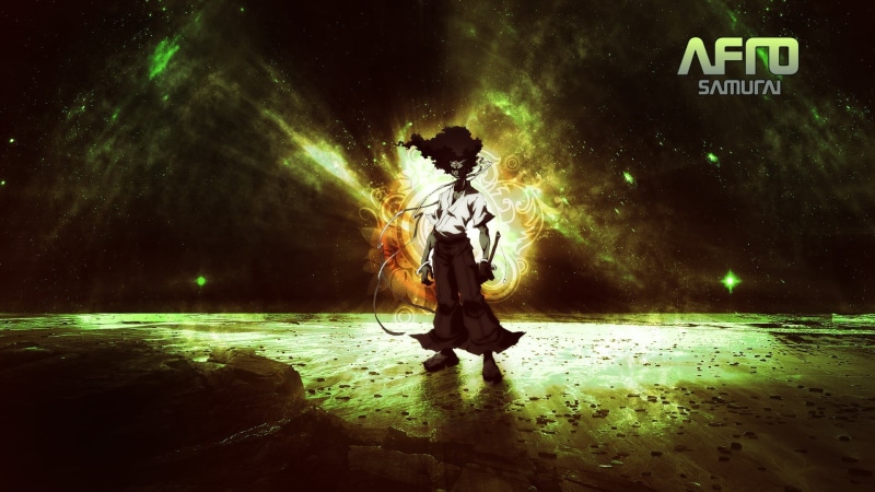 Afro Samurai, adult, sky, indoors, nature, one person, clothing, white, women, water, motion, land, text, 1080P, young men, standing, men, digital composite