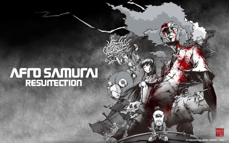 afro, 1080P, samurai, resurrection, hd, cartoon/comic