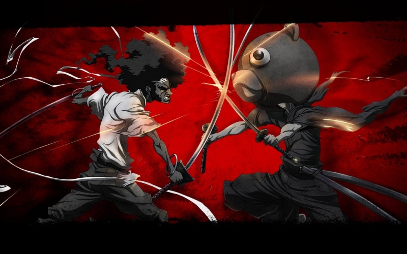 vs, afro, samurai, kuma, 1080P