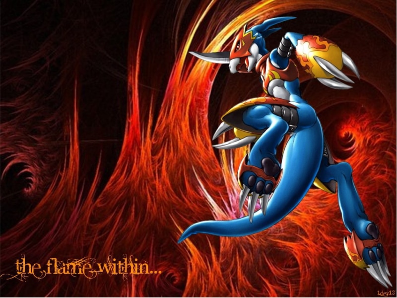 davis, digimon, other, 480P, art, Flamedramon, hd, anime