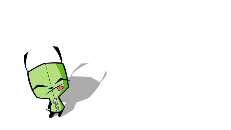 cartoon/comic, hd, invader, white, 1080P, zim, gir