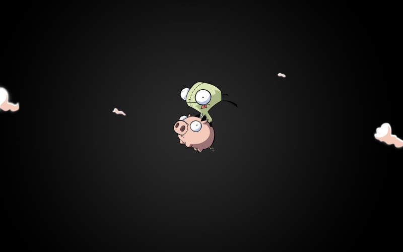flying, zim, 1080P, hd, invader, pig, cartoon/comic
