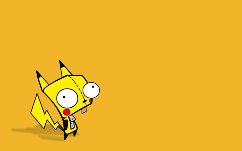yellow, 720P, pikachu, gir, invader, hd, cartoon/comic, pokemon, zim