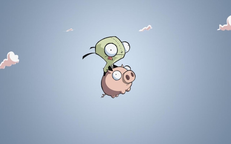 invader zim, invader, zim, cute, brown, 720P, pig, character, cartoon
