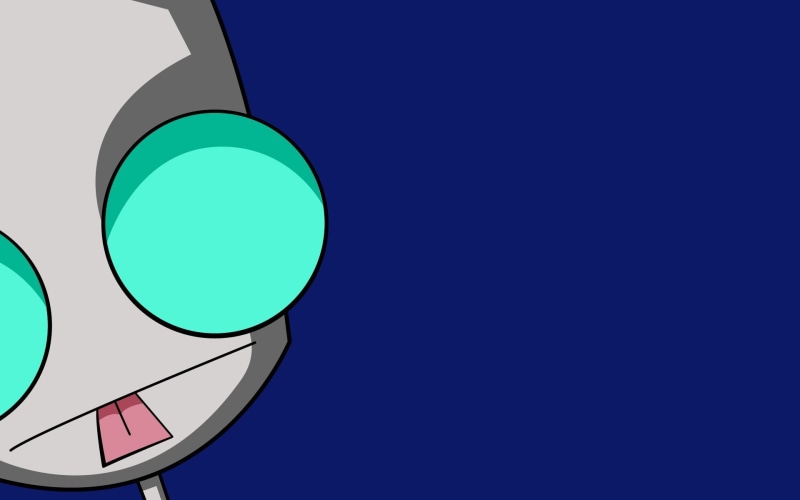 blue, background, cartoon, invader zim, 1080P, blue background, invader, zim