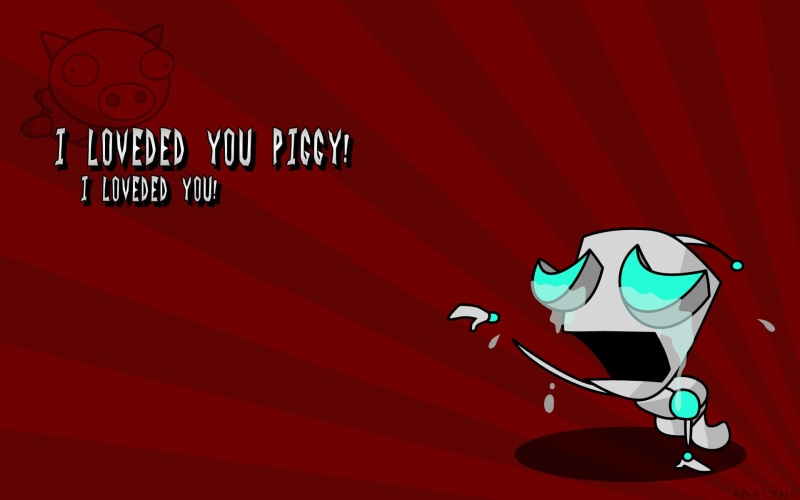 1080P, invader, zim, red