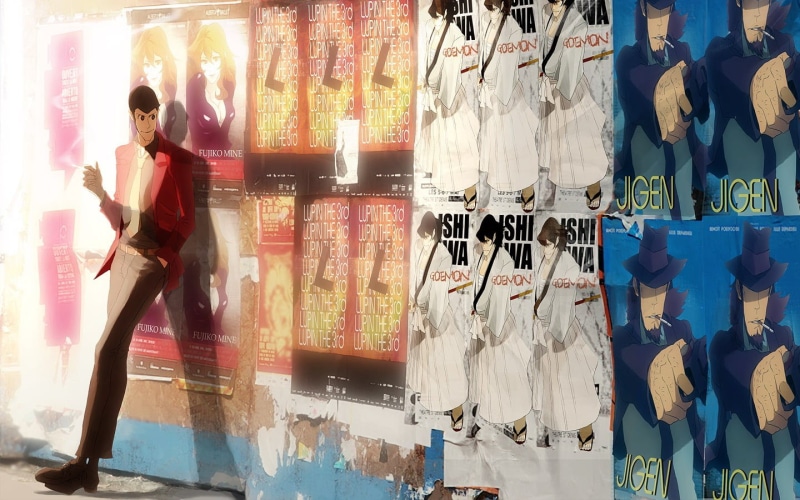 glass - material, variation, day, retail, Lupin III, anime, one person, shopping, real people, multi colored, arrangement, market, 720P, sale, collection