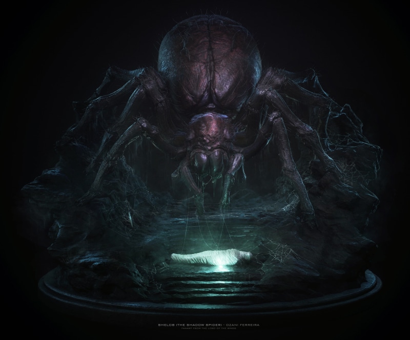 Shelob, 3d design, 1080P, Middle Earth, digital art, Ozani Ferreira, CGI, fan art, spider, J. R. R. Tolkien, Frodo Baggins, artwork, The Lord of the Rings