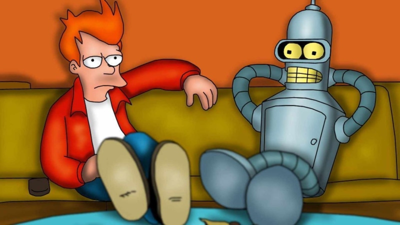 Futurama, people, representation, human representation, monster - fictional character, childhood, art and craft, bizarre, fun, mammal, Philip J. Fry, Bender