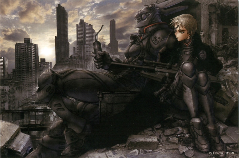 manga, fighting, 1080P, appleseed, anime, cyberpunk, sci fi